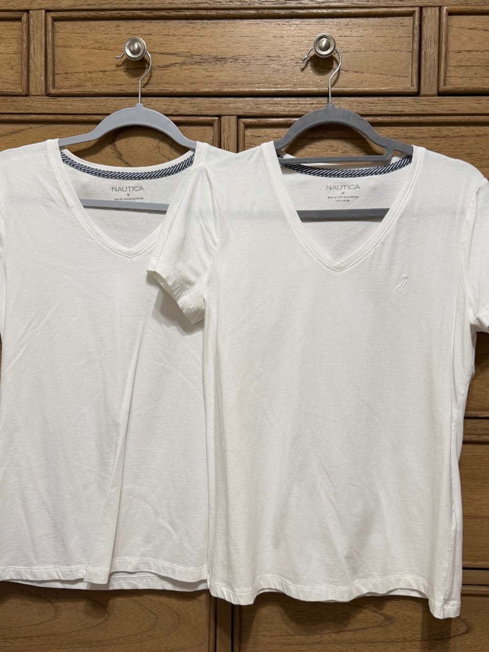 Nautica women's v-neck white t-shirts. Size M.